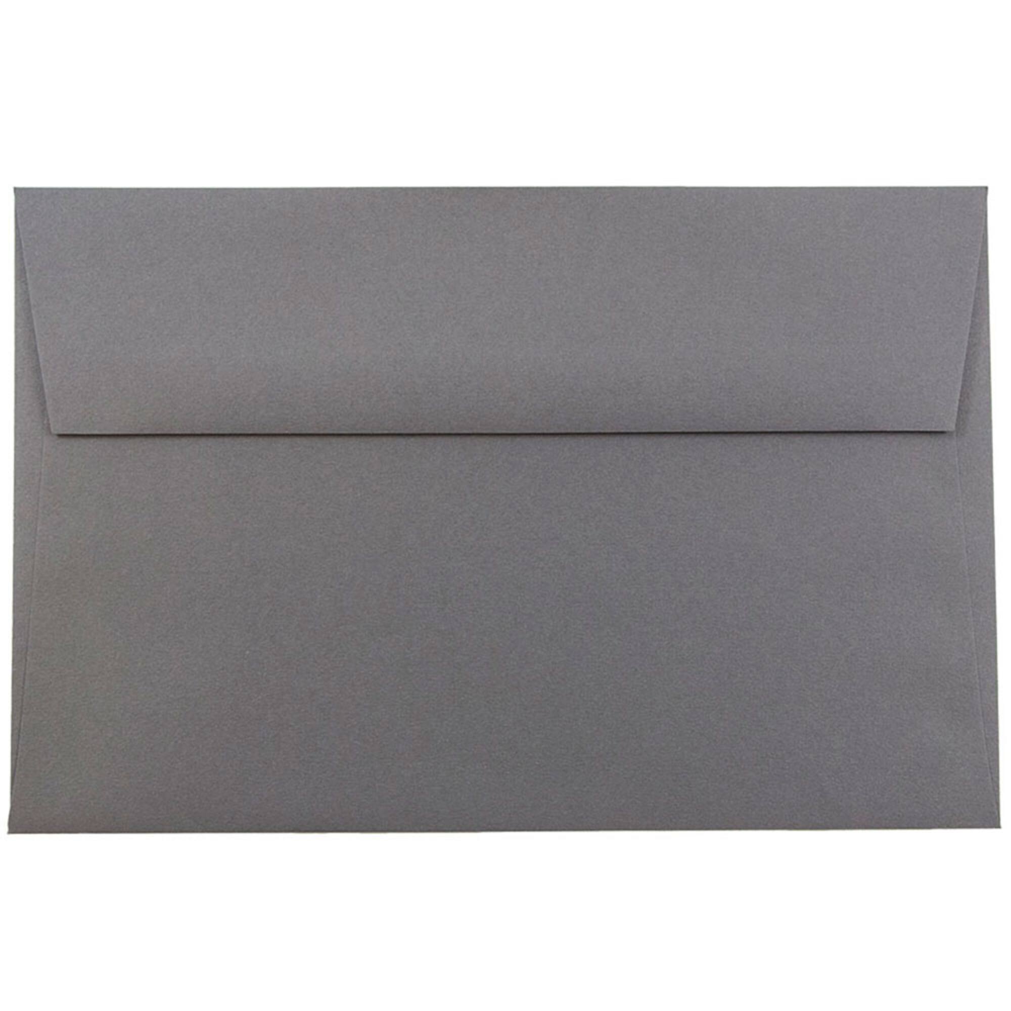 JAM Paper 5.75" x 8.75" Dark Gray Premium Invitation Envelopes